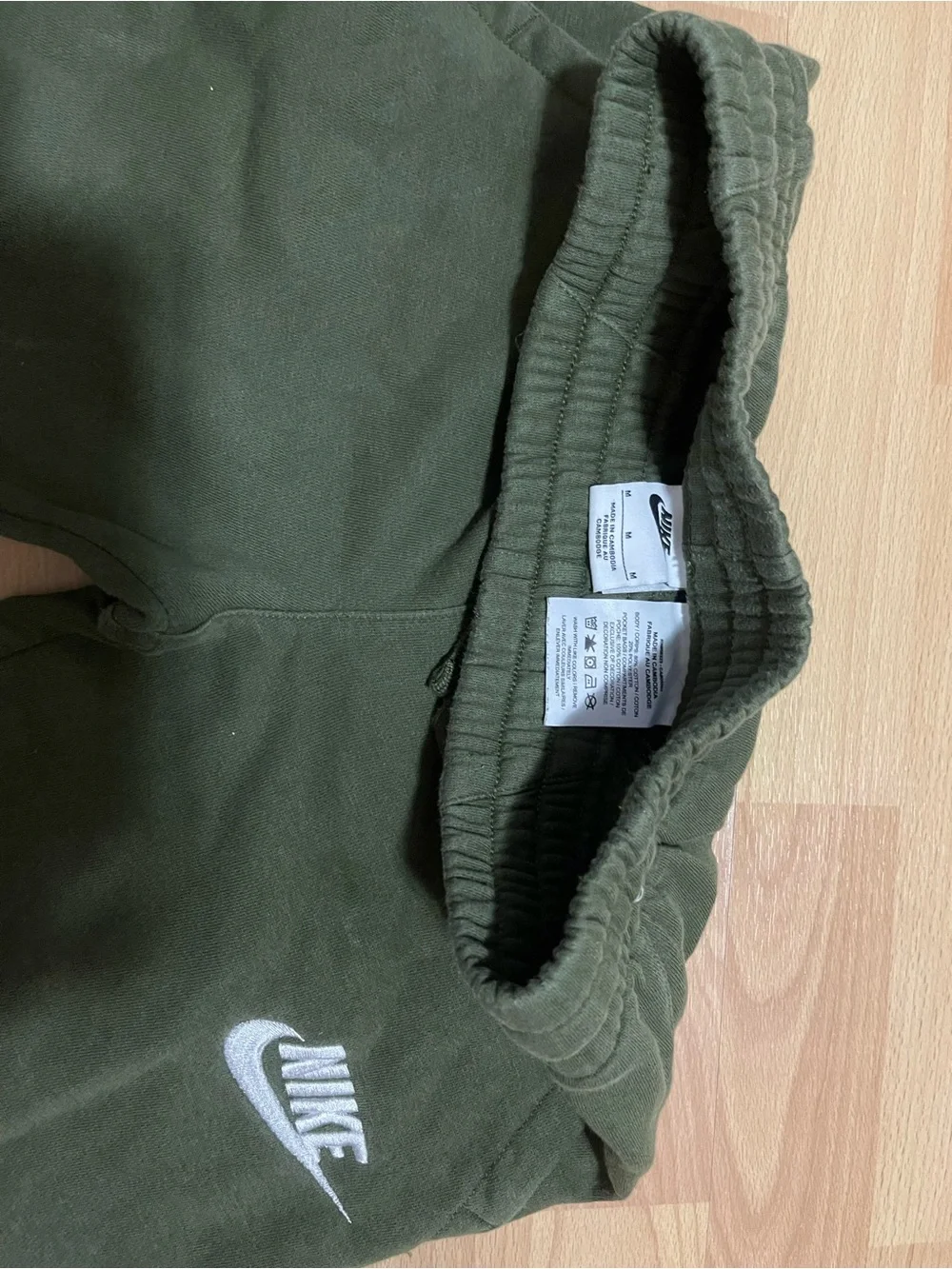 Nike Kids Olive Green Fleece Jogger Pants